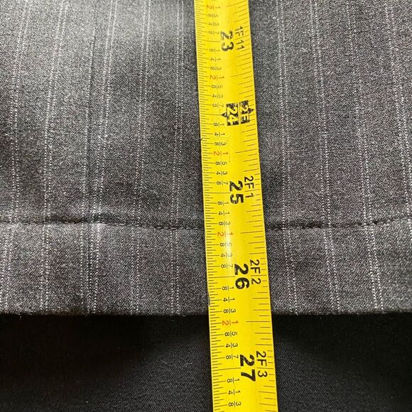 Chico's 3 (XL) Gray Pinstripe Button Up Blazer, Business Casual, Office UB-37 - Picture 8 of 9